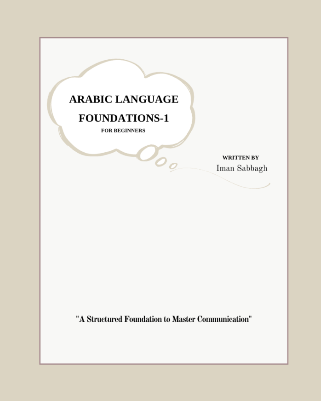Arabic Language Foundations-1 course book cover